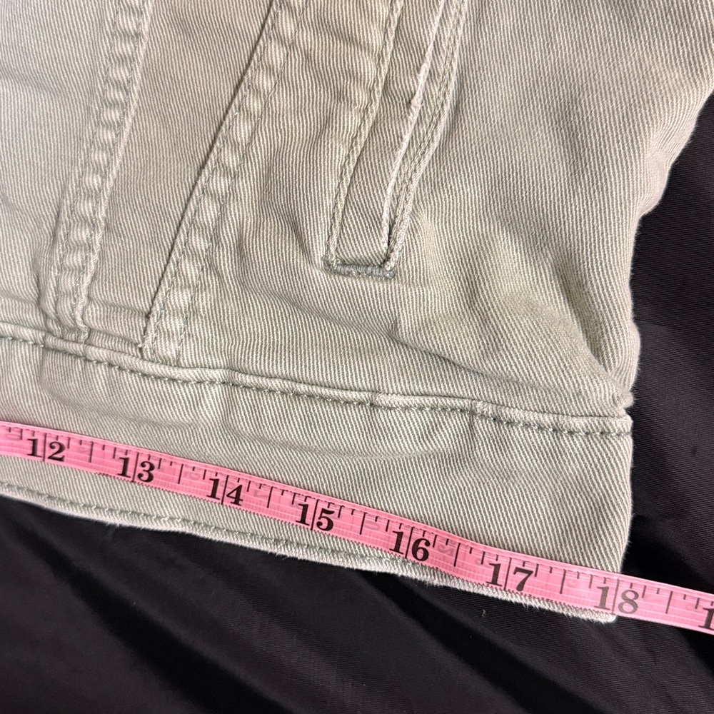 Sonoma The Everyday Jacket Women's XS Stretch Denim Jean Button Up Green Pockets - Picture 12 of 16